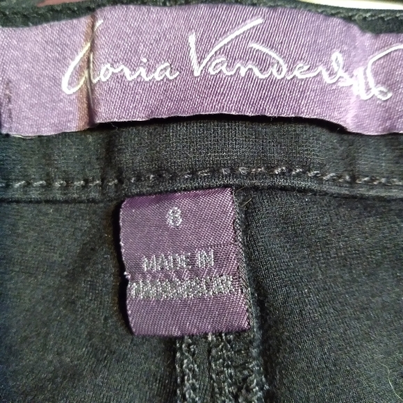 Gloria Vanderbilt Missy Pants Womens Size 8 Black Stretch Tappered Leg Reg Fit - Picture 5 of 6